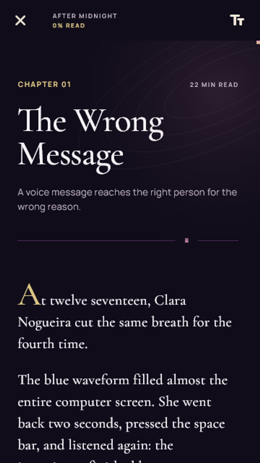 A chapter from After Midnight in the Sussurra reader